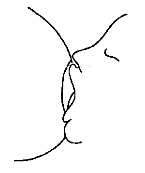 Bambino attaccato in modo corretto al seno, con le labbra rivolte verso l'esterno